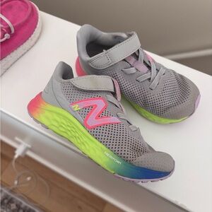 New Balance Kids' Gray and Pink Sneakers